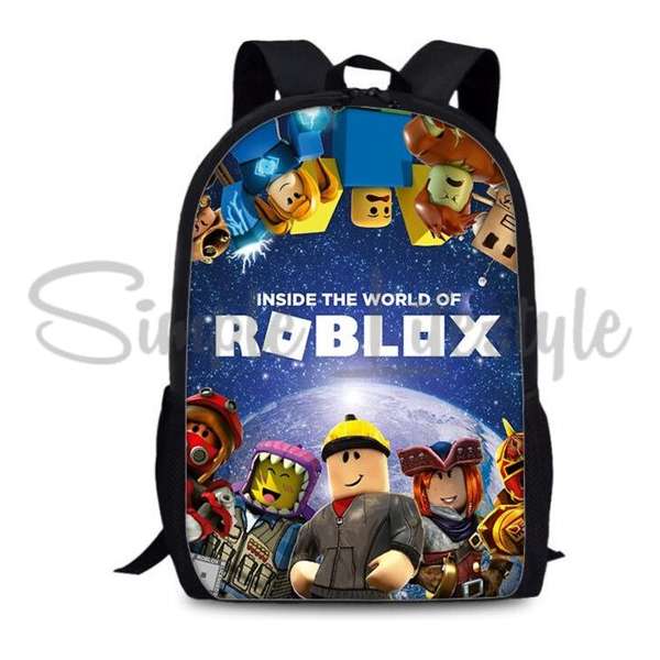 Simple Lifestyle® Roblox Rugtas Kinderrugzak Schooltas Rugzak Laptoptas - Blauw - 18 liter - 3 ritsvakken