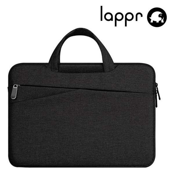 LAPPR® - Laptophoes - Laptopsleeve katoen - Laptoptas - Duurzaam - Bestseller - 13,3/14 inch - Zwart