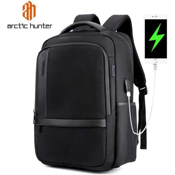 Artic Hunter Rugzak - USB Poort - Zeer Luxe Uitvoering Met Beschermkussens voor de Laptop - 15.6 Inch Laptop Vak