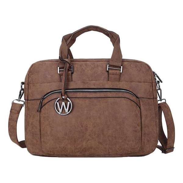 Wimona Eliana 2050 Dames Businesstas / Laptoptas - 15,4 inch - Cognac