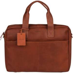 BURKELY Vintage River Schoudertas - Laptoptas 15.6 inch - Cognac