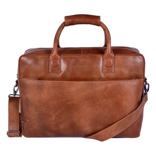 DSTRCT Fletcher Street Laptoptas - 17 inch - Cognac