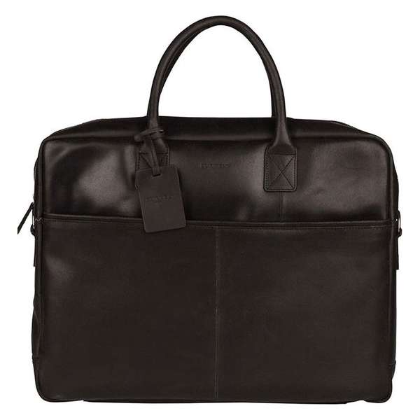 BURKELY Vintage Max Aktetas - 17 inch laptoptas - Zwart