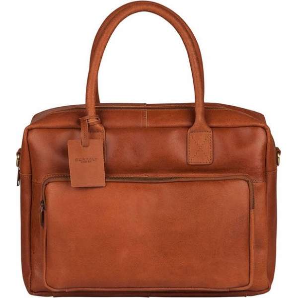 BURKELY Vintage Mitch Aktetas - 15 inch Laptoptas - Cognac