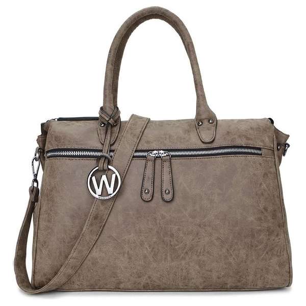 Wimona Fabiana 2021 Schoudertas/ Laptoptas - 15,6 inch - Taupe