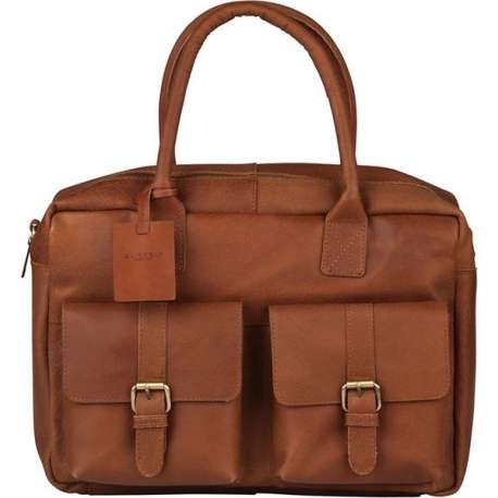 BURKELY Vintage Finn Schoudertas - 15 inch Laptoptas - Cognac