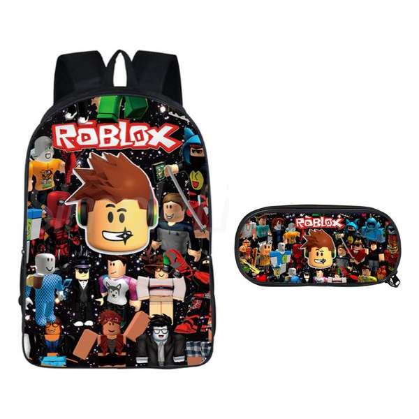 Simple Lifestyle® Roblox Rugtas en Pennen Etui - Pennenzak Kinderrugzak Schooltas Rugzak Laptoptas - 18 liter - 3 ritsvakken