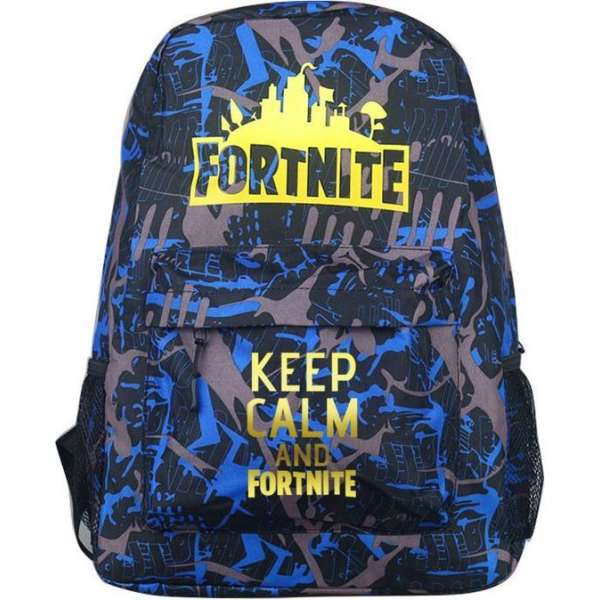 GoPa Fortnite Kinder Rugzak| 18 liter | Bruin | Schooltas | Rugtas | Keep Calm and play Fortnite