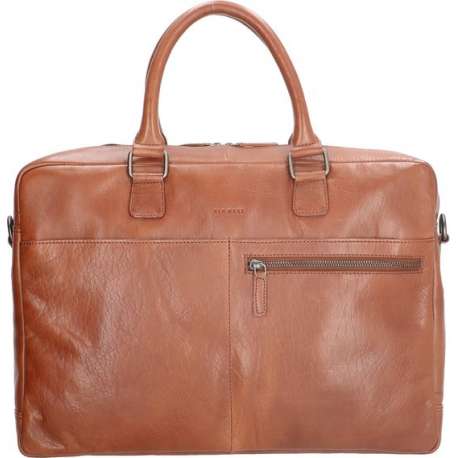 Old West Waco Leren laptoptas 17 inch - Bruin