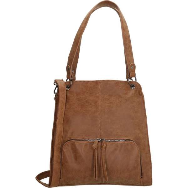 Enrico Benetti tas - schoudertas / Handtas - series Robin - Camel / Cognac