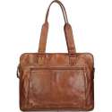 Bear Design Lia Leren Dames Schoudertas / Laptoptas 13,3" - Cognac