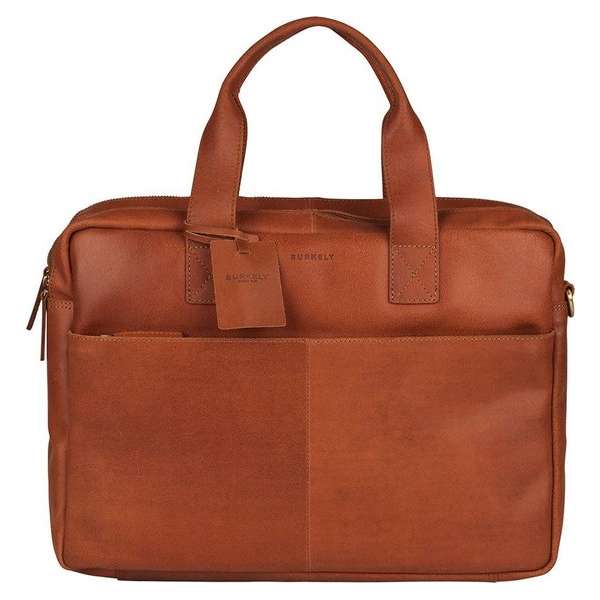 BURKELY Vintage Jesse Aktetas/  Laptoptas - 14 inch - Cognac