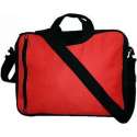 Schoudertas voor laptop/documenten 15.6 inch kleur rood