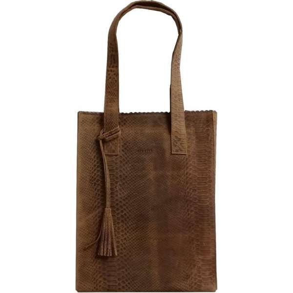 Old West Waco Leren Shopper / Laptoptas - 15 inch - Bruin