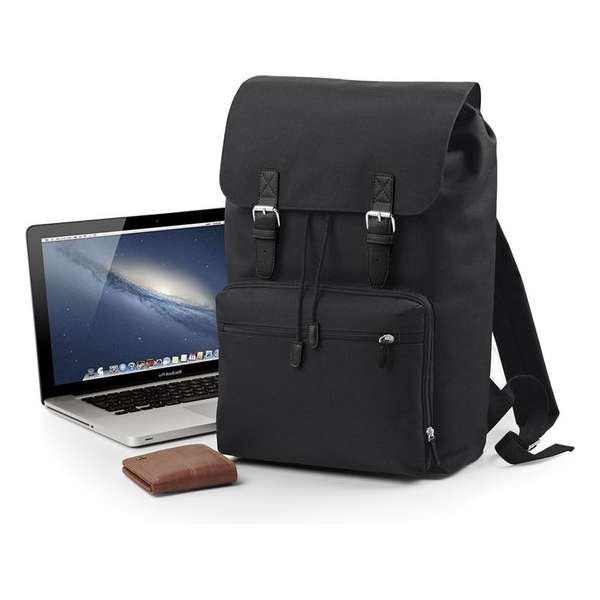 Senvi Vintage Laptop Rugzak Kleur Zwart - Zwart - 18 Liter