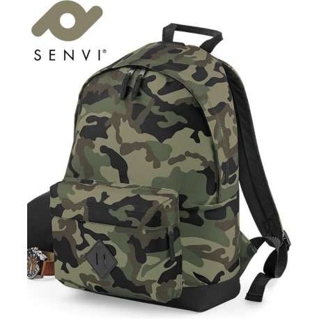 Senvi Stoere Rugzak/Backpack - Kleur Leger Camouflage/Zwart - 18 Liter