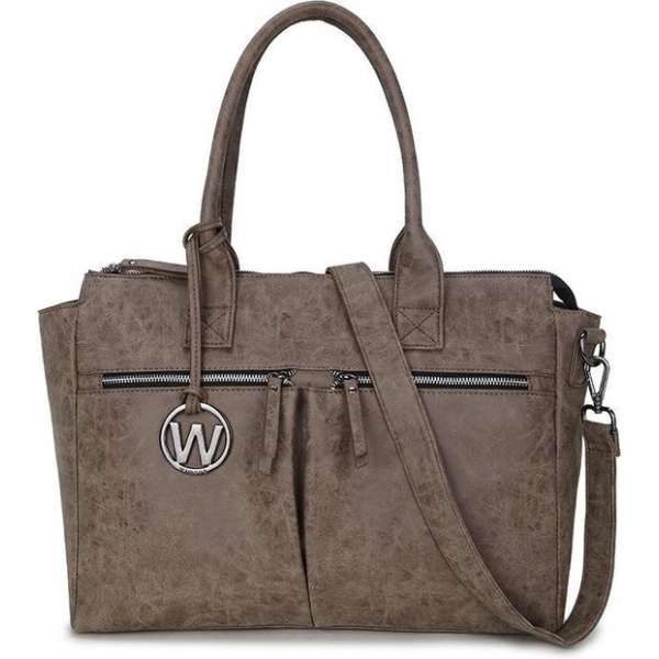 Wimona Catarina 2030 Schoudertas / Laptoptas - Taupe