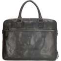 Old West Waco Leren laptoptas 17 inch - Zwart