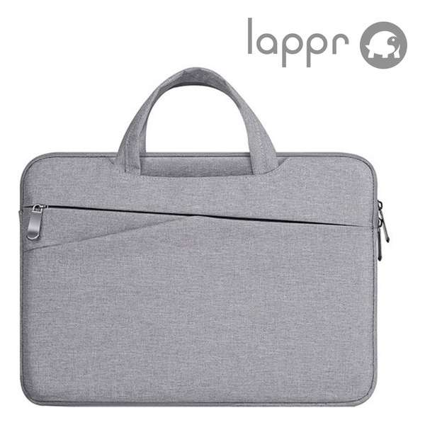 LAPPR® - Laptophoes - Laptopsleeve katoen - Laptoptas - Duurzaam - Bestseller - 13,3/14 inch - Grijs