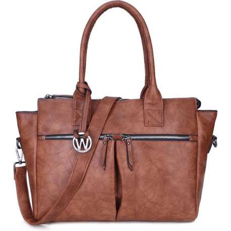 Wimona Catarina One 2031 Schoudertas / Laptoptas - Cognac