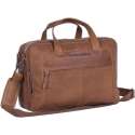 Chesterfield Ryan Leren Laptoptas - 17 inch - Cognac