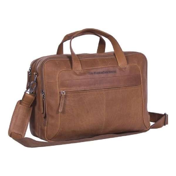 Chesterfield Ryan Leren Laptoptas - 17 inch - Cognac