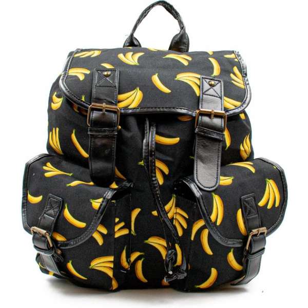 Rugzak bananen | kinder rugzak jongens voor school - rugtas meisje bananen - backpack schooltas - hoogte 40 cm