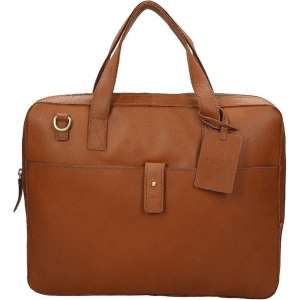 BURKELY Vintage Noa Little Aktetas - 13 inch Laptoptas  - Cognac