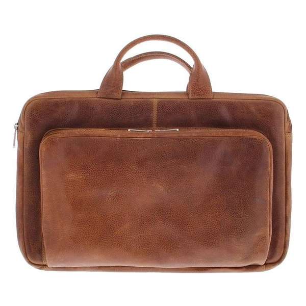 Plevier Leren Laptop sleeve 17,3" Cognac