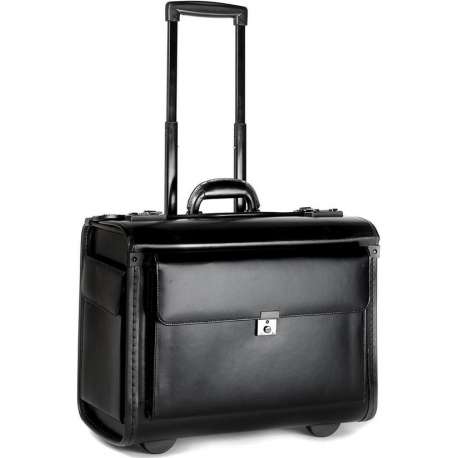 Tassia Leren Pilotenkoffer Trolley -19" Leren Laptop Pilotcase - Dokterstas - Handbagage -   (9216)