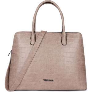 Wimona Luisa 5004 Schoudertas / Laptoptas - 15 inch - Licht Taupe