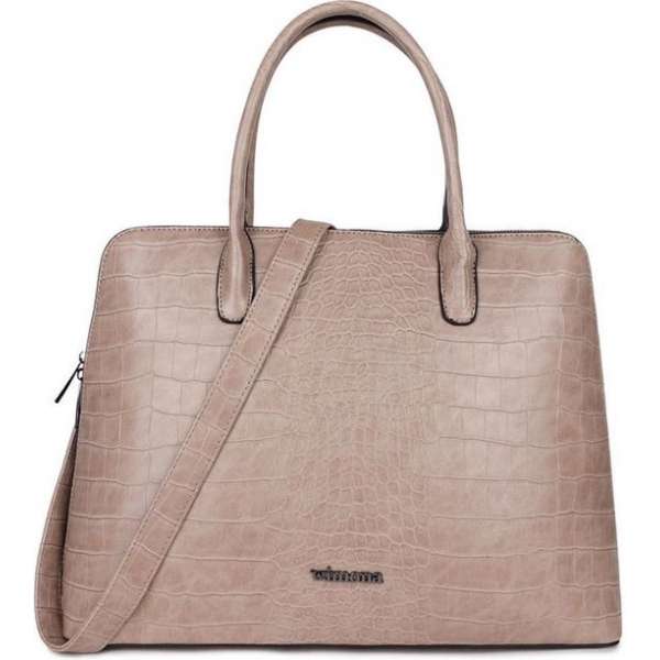 Wimona Luisa 5004 Schoudertas / Laptoptas - 15 inch - Licht Taupe