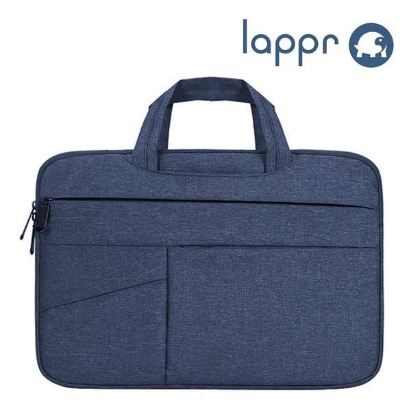 LAPPR® - Laptophoes - Laptopsleeve katoen - Laptoptas - Duurzaam - Bestseller- 13,3/14 inch - Blauw