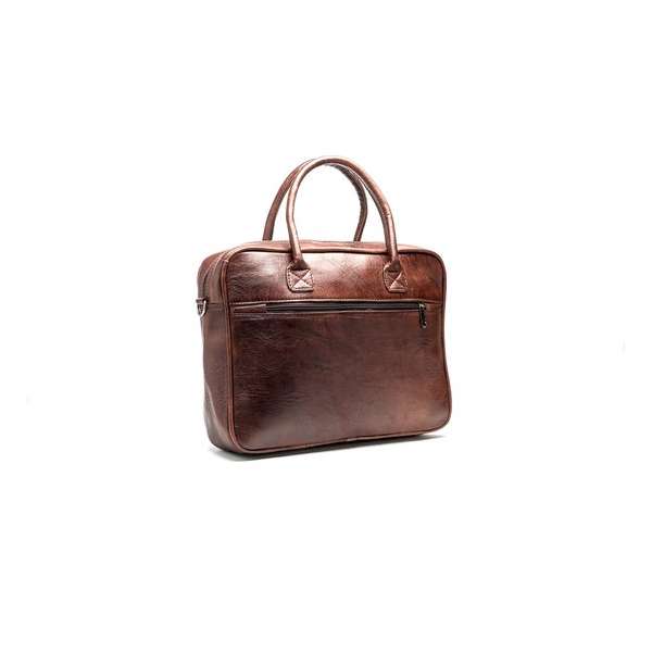 Leren Laptoptas Brown - Aktetas - 15,6 Inch - Studs & Stones