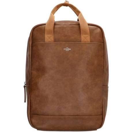 Ruime rugtas met laptopvak  15,6 inch (38 cm), brown - Charm