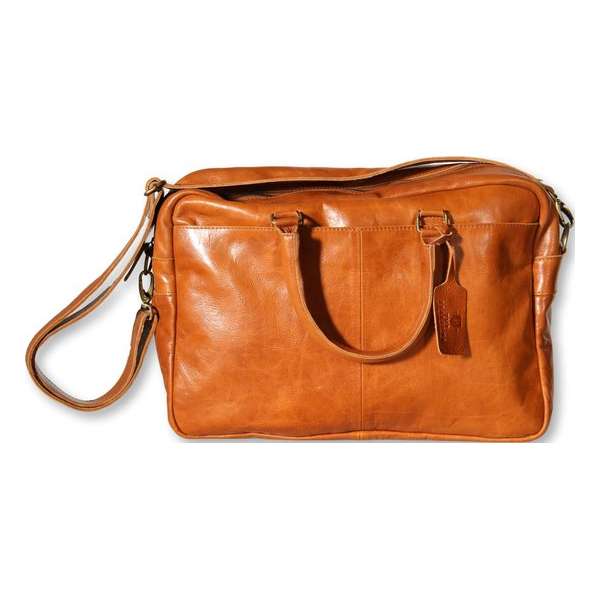 The Pearsons Business bag Heren Aktetas Cognac