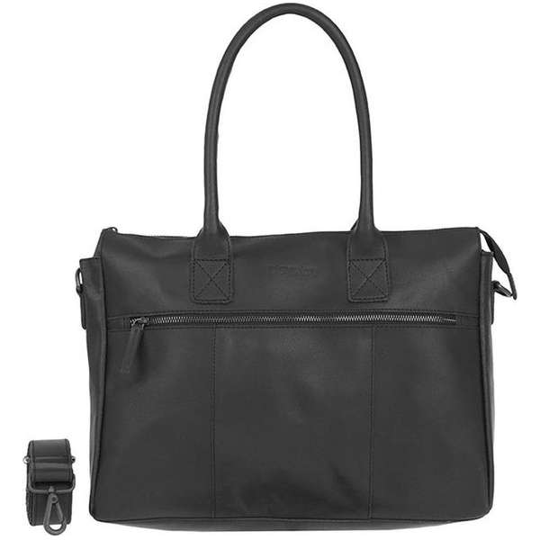 DSTRCT Riverside Business dames Schoudertas - 15,6 inch laptoptas - Zwart