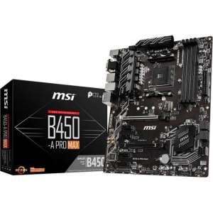 MSI B450-A Pro Max moederbord Socket AM4 ATX AMD B450