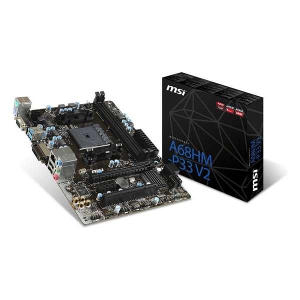 MSI A68HM-P33 V2 AMD A68H Socket FM2+ Micro ATX moederbord