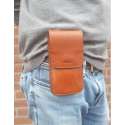 Emco Telefoon Tasje voor aan de riem Leer Cognac Klassiek Unisex Heuptas Cognac