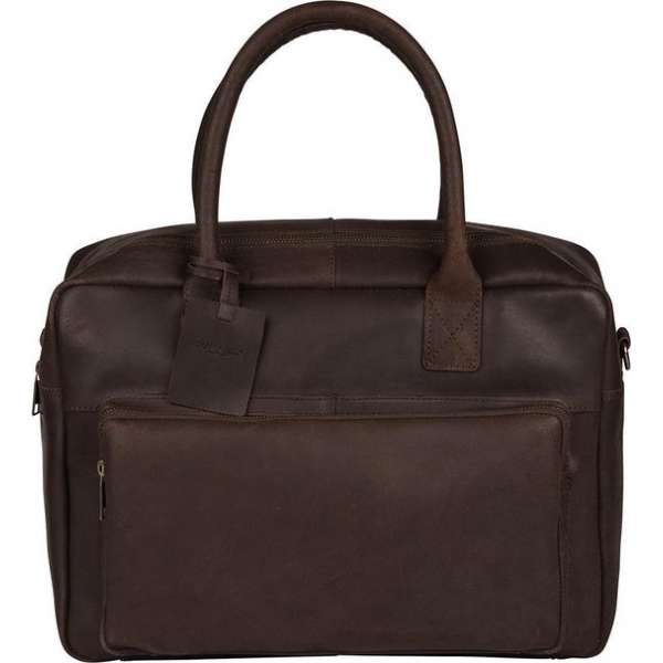 BURKELY Vintage Mitch Schoudertas - 14 inch Laptoptas - Bruin