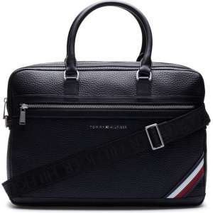 Tommy Hilfiger Black Monogram Laptoptas  - zwart