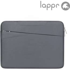 LAPPR® - Laptophoes - Laptopsleeve Nylon - Laptoptas - Duurzaam - Bestseller - 13,3/14 inch - Grijs