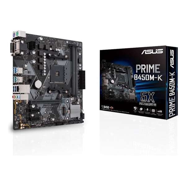ASUS PRIME B450M-K Socket AM4 micro ATX AMD B450