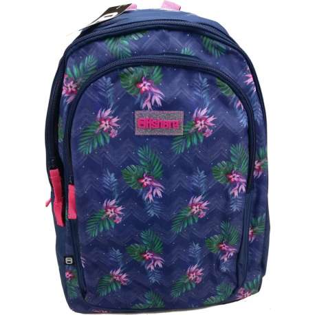 Offshore TROPICAL FLOWERS Ruime Rugzak Rugtas School Werk Tas Trendy