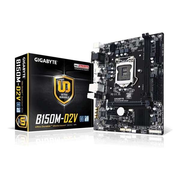 Gigabyte GA-B150M-D2V moederbord LGA 1151 (Socket H4) Micro ATX Intel® B150