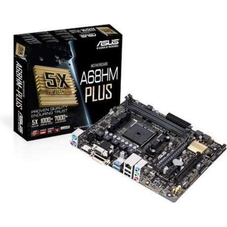 ASUS A68HM-Plus moederbord Socket FM2+ Micro ATX AMD A68H