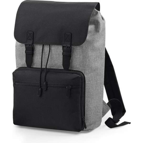 Senvi Vintage Laptop Rugzak Kleur Melee Grijs - Zwart -18 Liter