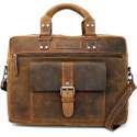 Hillburry tas - vintage leer / buffel leer laptoptas 16 inch - reistas - leren werktas