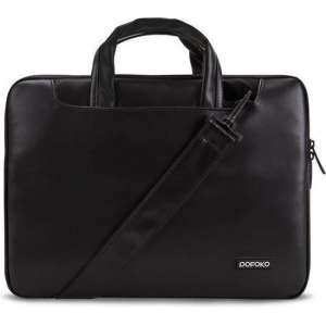 POFOKO 13.3 inch laptoptas met schouderband - Zwart